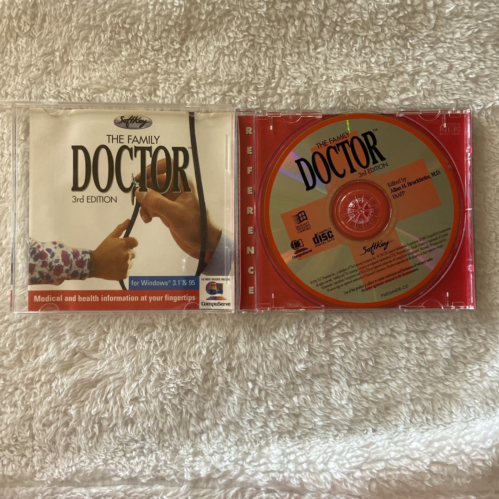 The Family Doctor 3rd Edition Windows 3.1 & 95 PC CD‎ Rom 1996 Reference Medical